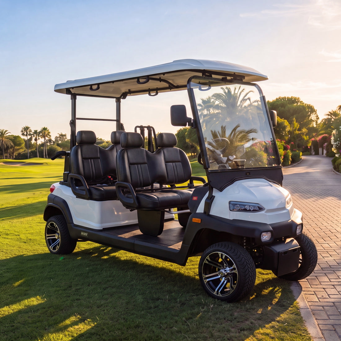 Z4 four-seat road legal golf buggy in white