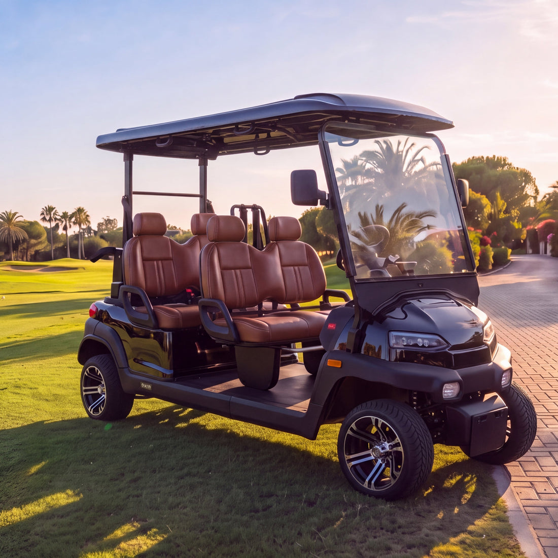 Z4 four-seat road legal golf buggy in black