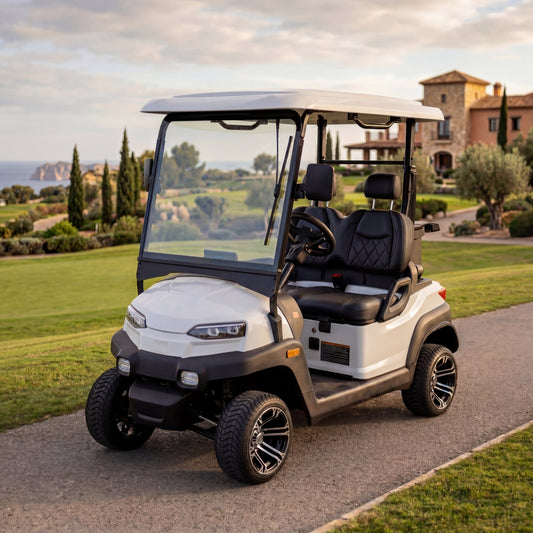 Zycar Z2 road legal golf buggy in White with Black seats
