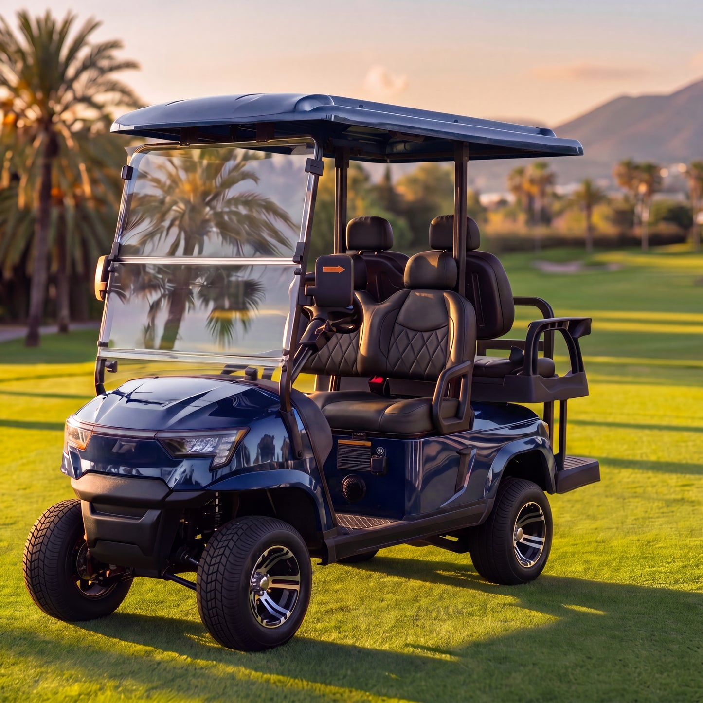 Carro de golf utilitario para cuatro personas E2+2