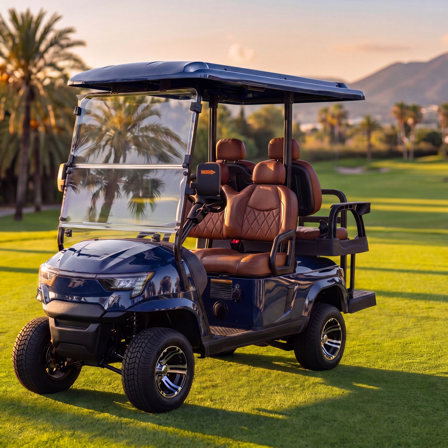 Carro de golf utilitario para cuatro personas E2+2