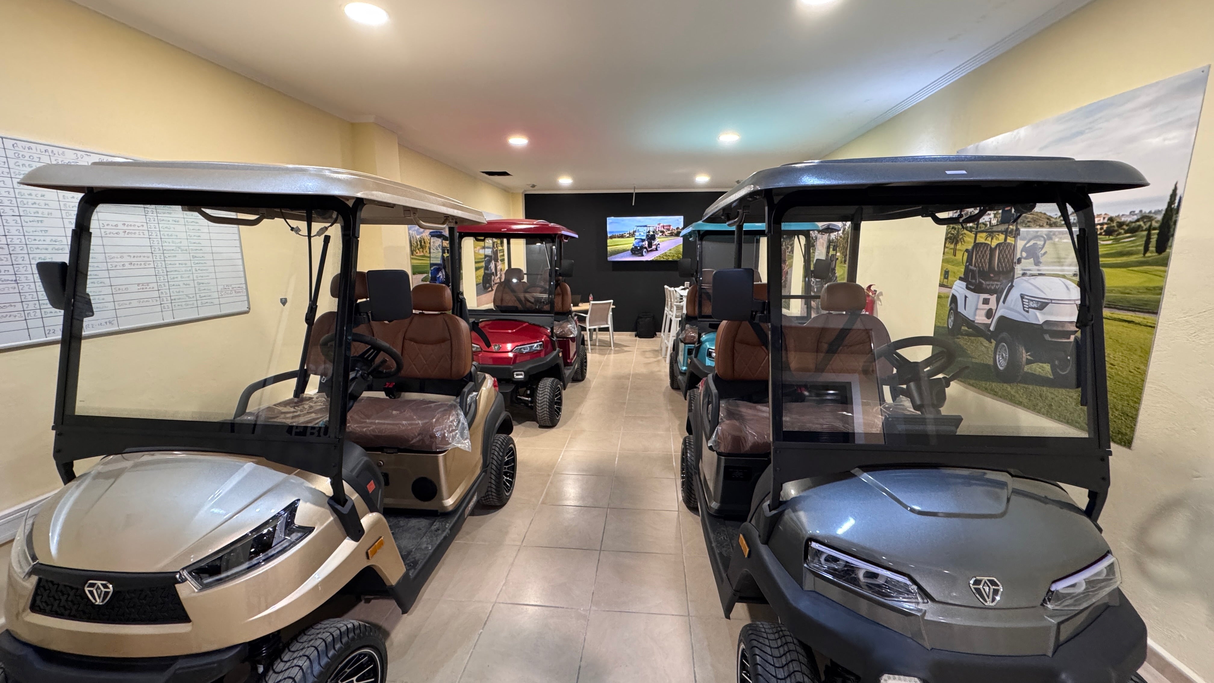 Oceans Golf Buggies showroom at La Manga Club